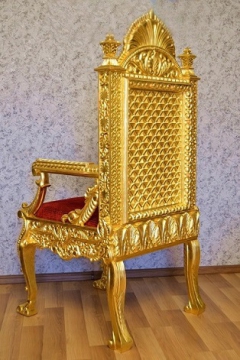 Посмотреть объявление Трон Маргарита, покрыт сусальным золотом