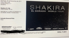Посмотреть объявление Продаю билет на SHAKIRA el dorado 7 июля Барселона