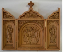 Посмотреть объявление Домашний, складной иконостас Троица с Ангелами