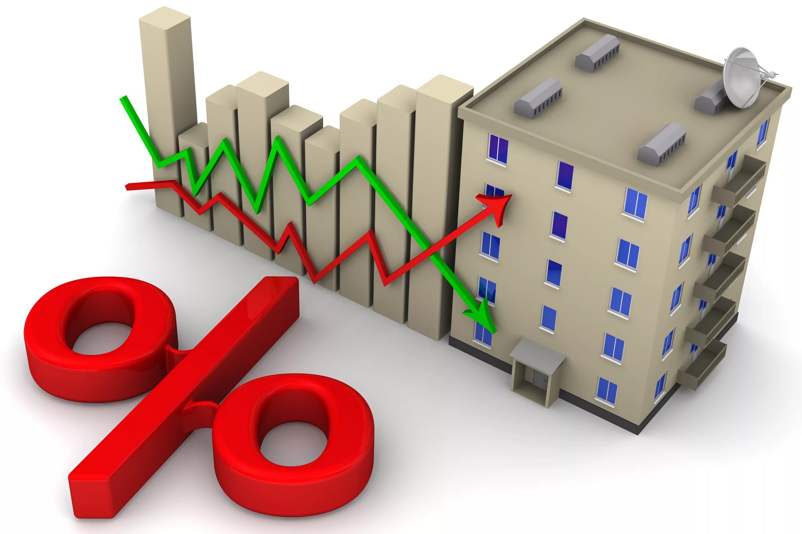 Цены на жилье снижаются. Недвижимость. Рынок недвижимости. Ставки по ипотеке. Ипотечное кредитование.
