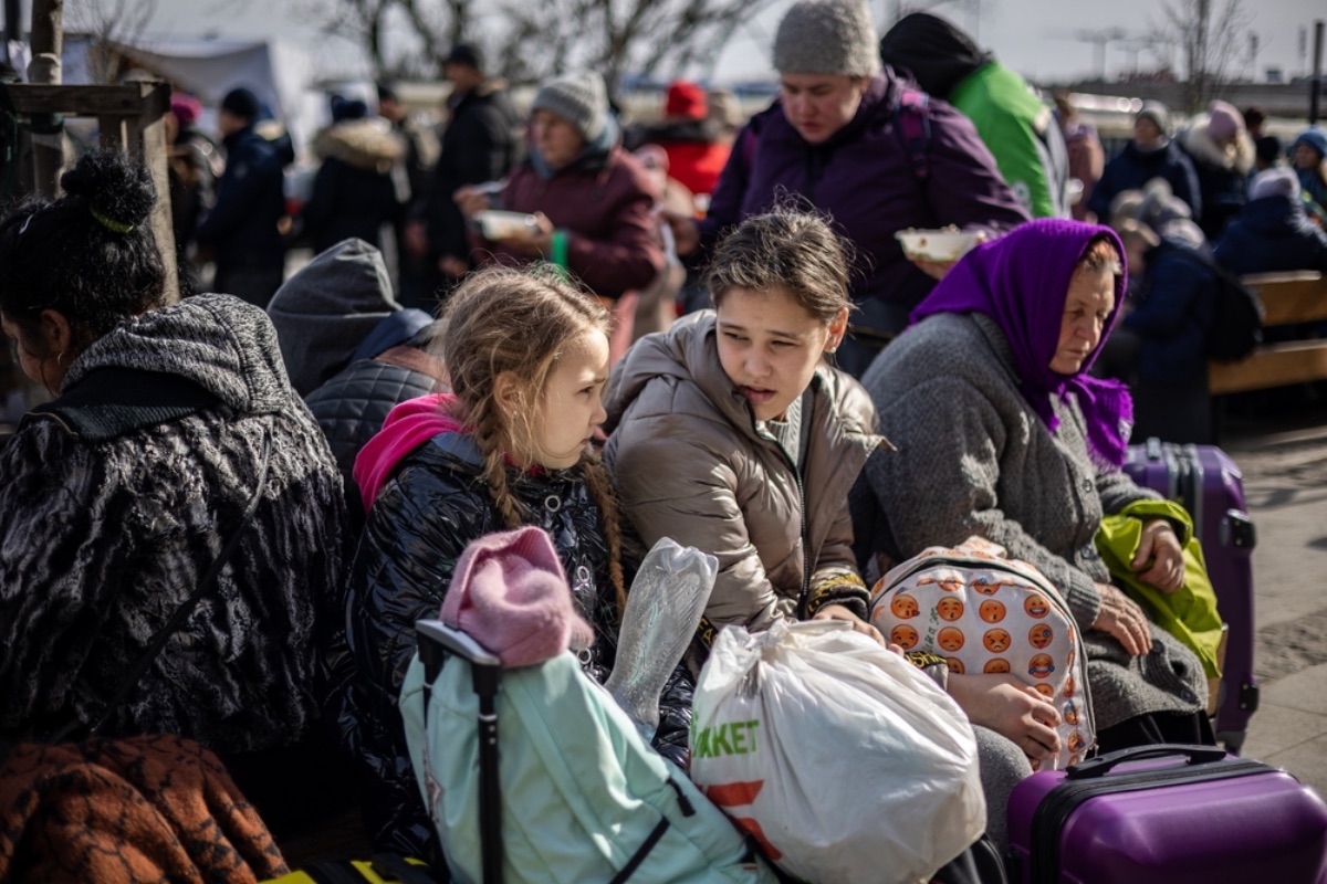 Беженцы с украины фото